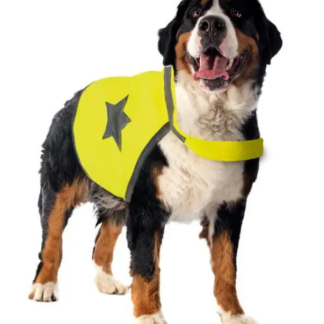 Gilet de sécurité jaune fluo pour chien 64 cm
